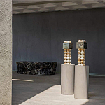 Настольная лампа с основанием из 24 выточенных сферических камней Through Stone варинант исполнения - 4 | Loft Concept в Брянске