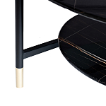 Стол журнальный круглый черный с полкой Inherence варинант исполнения - 5 | Loft Concept в Брянске