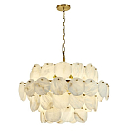 Люстра четырехъярусная с подвесками в форме дисков Cryptocrystalline Stone варинант исполнения - 3 | Loft Concept в Брянске