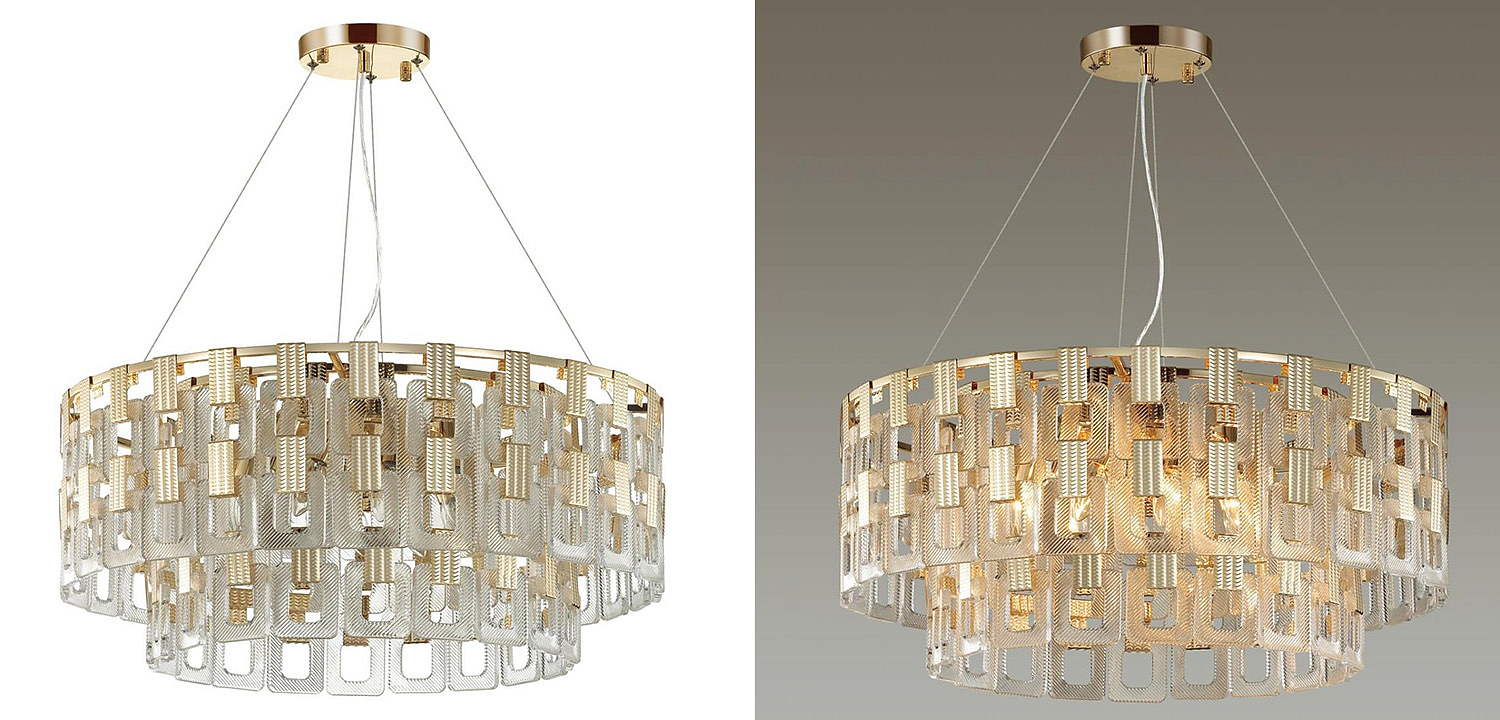 Люстра Ribbed Elements Pendant Round 67 Люстра Ribbed Elements Pendant Round 67 - Loft-Concept в Брянске