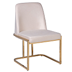 Стул обеденный велюровый кремовый с золотым каркасом Nobility варинант исполнения - 3 | Loft Concept в Брянске
