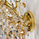 Бра золотого цвета с ветвями и прозрачными хрустальнымих подвесками Droplet Chandelier варинант исполнения - 6 | Loft Concept в Брянске