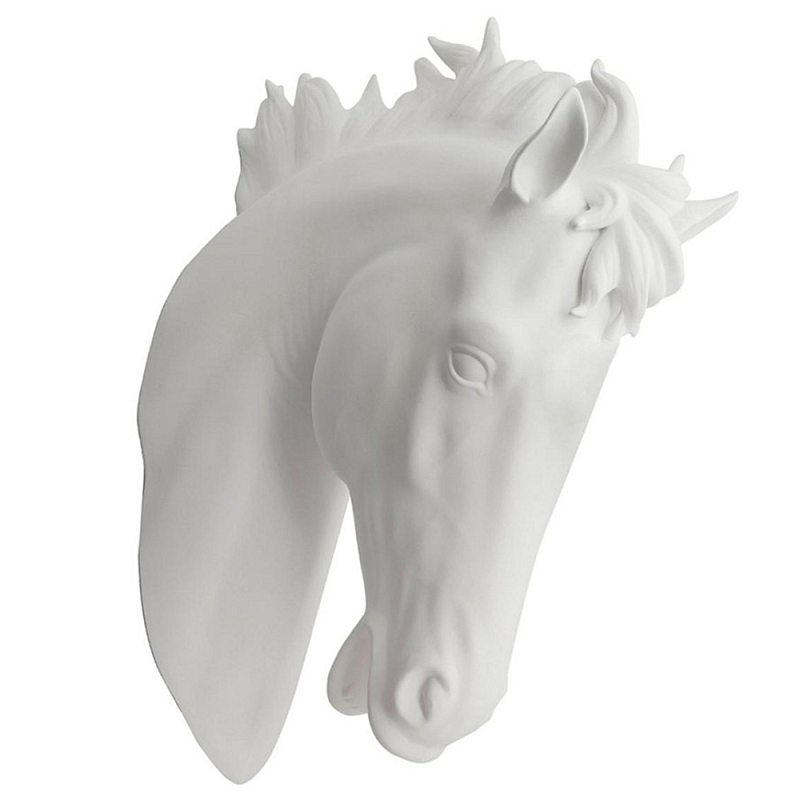 Аксессуар на стену Horse Head Hanging Bisc. Белый Черный Аксессуар на стену Horse Head Hanging Bisc. Белый Черный в Брянске | Loft Concept