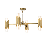 Люстра цвета латунь с 4-мя матовыми цилиндрическими плафонами Elstead Lighting варинант исполнения - 1 | Loft Concept в Брянске