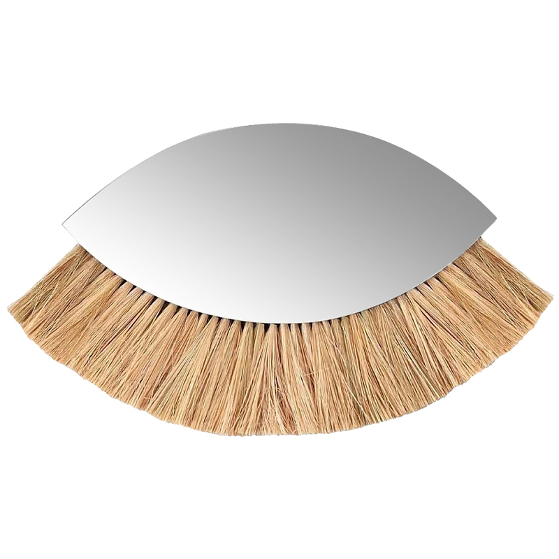Настенное зеркало в виде глаза Eye Wicker Mirror Бежевый в Брянске | Loft Concept 