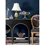 Чаша из прозрачного стекла на бронзовых ножках с фигурками попугаев Eden Garden варинант исполнения - 4 | Loft Concept в Брянске