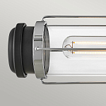 Бра для ванных комнат горизонтальное с 2-мя прозрачным цилиндрическим плафонами на круглом основании Hinkley варинант исполнения - 6 | Loft Concept в Брянске