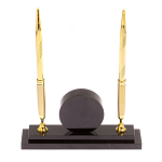 Часы настольные с двумя ручками из натурального камня Stone Clock варинант исполнения - 5 | Loft Concept в Брянске