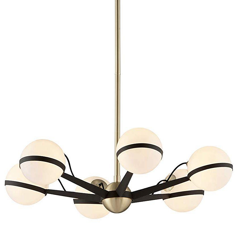Люстра Troy Lighting Ace Chandelier Коричневый Молочный Люстра Troy Lighting Ace Chandelier Коричневый Молочный в Брянске | Loft Concept