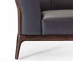 Диван двухместный c каркасом из массива дерева Double Sofa Made of Walnut Wood варинант исполнения - 3 | Loft Concept в Брянске