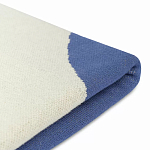 Плед из хлопка синего цвета с абстрактным принтом Elysian Flow Ocean варинант исполнения - 4 | Loft Concept в Брянске