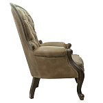 Кресло кожаное с мягкими подлокотниками на 4-х деревянных ножках Evelyn Classical Armchair варинант исполнения - 1 | Loft Concept в Брянске
