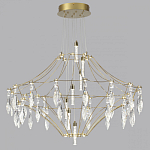 Люстра подвесная из металла с прозрачными подвесками из хрусталя Quasar 93 варинант исполнения - 6 | Loft Concept в Брянске