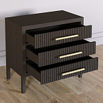 Тумба Primo  с тремя ящиками шпон темный орех варинант исполнения - 3 | Loft Concept в Брянске