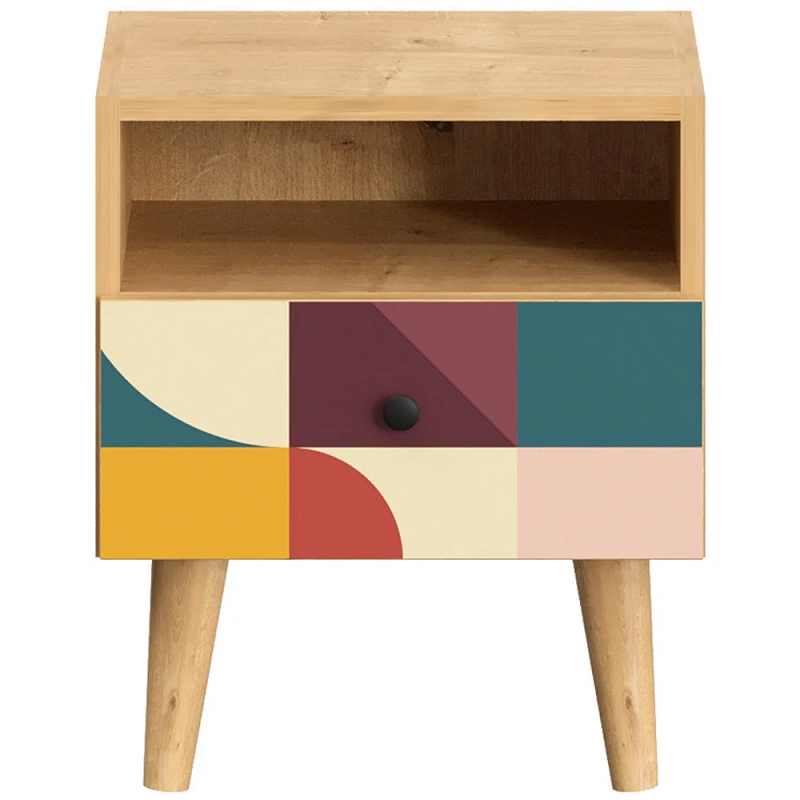 Прикроватная тумба с изображением на ящике Elise Nightstand Мульти Древесина Прикроватная тумба с изображением на ящике Elise Nightstand Мульти Древесина в Брянске | Loft Concept