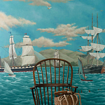 Обои ручная роспись Nantucket Crossing Brandt colourway on scenic paper варинант исполнения - 3 | Loft Concept в Брянске