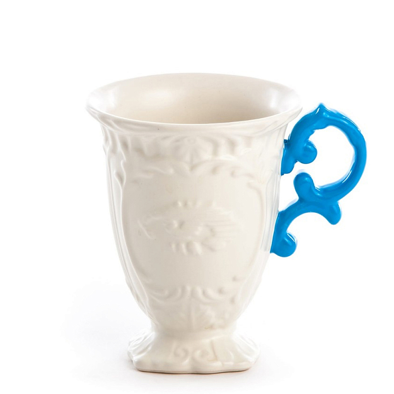 Кружка Seletti I-Mug Blue Белый Голубой Кружка Seletti I-Mug Blue Белый Голубой в Брянске | Loft Concept