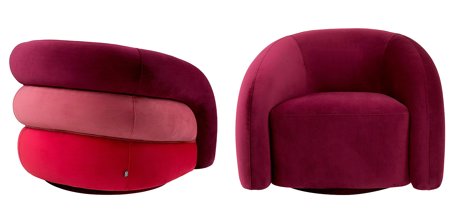 Кресло Eichholtz Chair Novelle Bordeaux Red Velvet Кресло Eichholtz Chair Novelle Bordeaux Red Velvet - Loft-Concept в Брянске