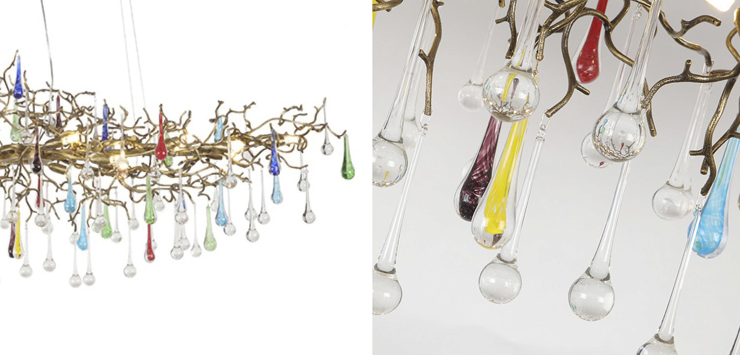 Люстра Waterfall Chandelier Colored Drops Люстра Waterfall Chandelier Colored Drops - Loft-Concept в Брянске