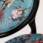 Стул из массива бука бирюзовый с изображением птиц и цветов Turquoise Chinoiserie Birds Garden Chair варинант исполнения - 2 | Loft Concept в Брянске