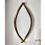 Зеркало овальное в деревянной золотистой раме Oval Gold Lines варинант исполнения - 4 | Loft Concept в Брянске