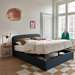 Двуспальная кровать с подъемным механизмом Mathise Bed Deep Blue варинант исполнения - 8 | Loft Concept в Брянске