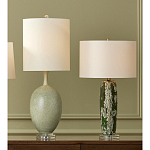 Настольная лампа керамическая с кремовым абажуром Scenic Column варинант исполнения - 6 | Loft Concept в Брянске