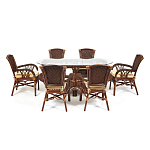 Комплект обеденный из ротанга Eloise grand варинант исполнения - 1 | Loft Concept в Брянске