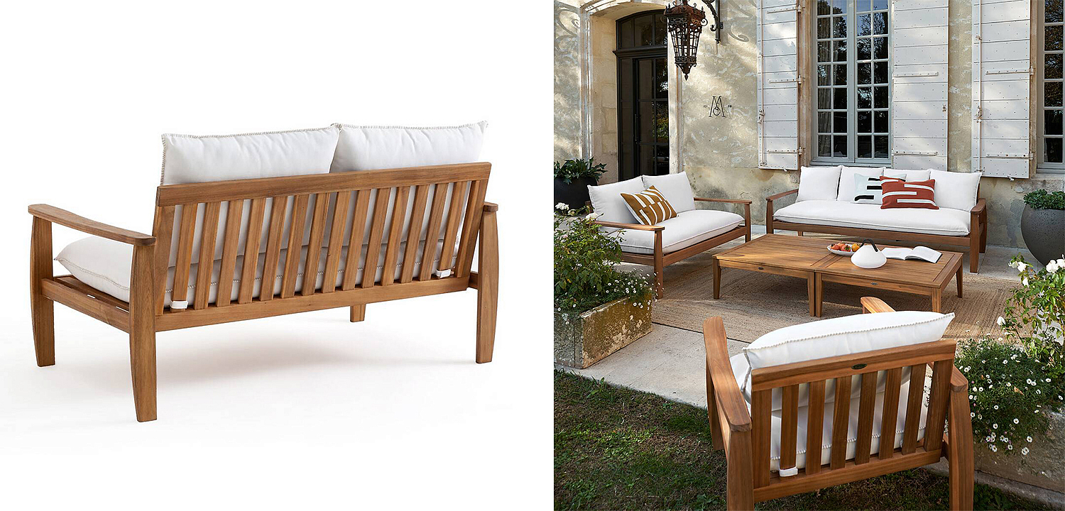 Уличный диван с деревянным каркасом Jensen Sofa Уличный диван с деревянным каркасом Jensen Sofa - Loft-Concept в Брянске