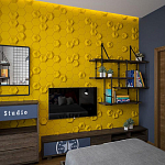 Гипсовая 3D Панель M-41 A, B варинант исполнения - 3 | Loft Concept в Брянске