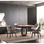 Обеденный стол круглый на чёрном фигурном основании Bosnia dinning table  варинант исполнения - 2 | Loft Concept в Брянске