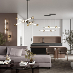 Светодиодное бра Rovelly Black 95 см варинант исполнения - 4 | Loft Concept в Брянске