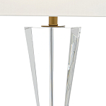 Настольная лампа с прозрачным корпусом и прямоугольным тканевым абажуром Charm and Luxury варинант исполнения - 1 | Loft Concept в Брянске