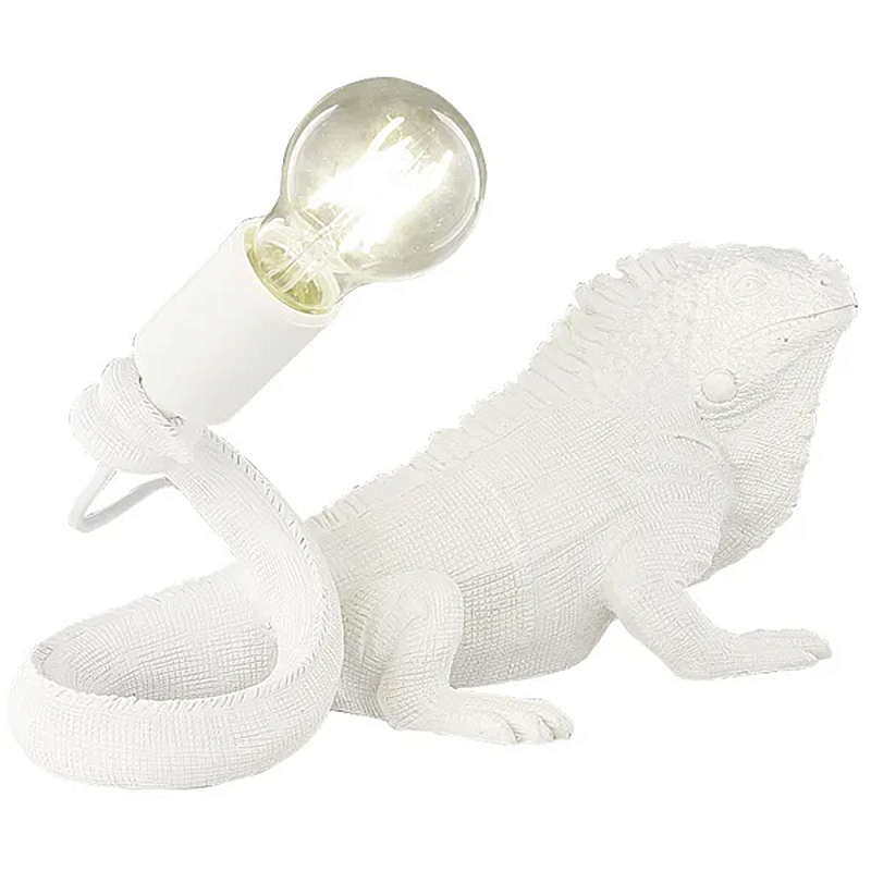 Настольная лампа в виде ящерицы Игуана Iguana Table Lamp Белый в Брянске | Loft Concept 