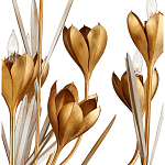 Люстра золотого цвета в виде цветков крокуса Hanging Flowers варинант исполнения - 1 | Loft Concept в Брянске