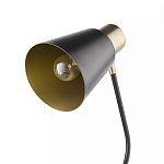 Настольная лампа с наклонным корпусом и подвижным плафоном в сочетании золотистого и чёрного цвета Work Surface Light варинант исполнения - 4 | Loft Concept в Брянске