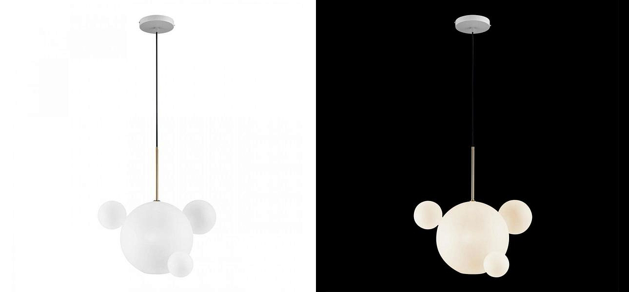 Светильник Giopato & Coombes Bollr Pendant 4 BUBBLE LAMP матовое белое стекло Светильник Giopato & Coombes Bollr Pendant 4 BUBBLE LAMP матовое белое стекло - Loft-Concept в Брянске