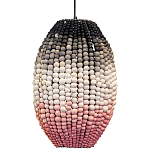 Подвесной светильник вертикальной овальной формы украшенный круглыми бусинами Gradient Oval Pink Pendant Lamp  варинант исполнения - 1 | Loft Concept в Брянске