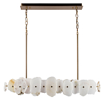 Подвесной светильник с фигурными элементами из белого алебастра Cryptocrystalline Stone варинант исполнения - 1 | Loft Concept в Брянске