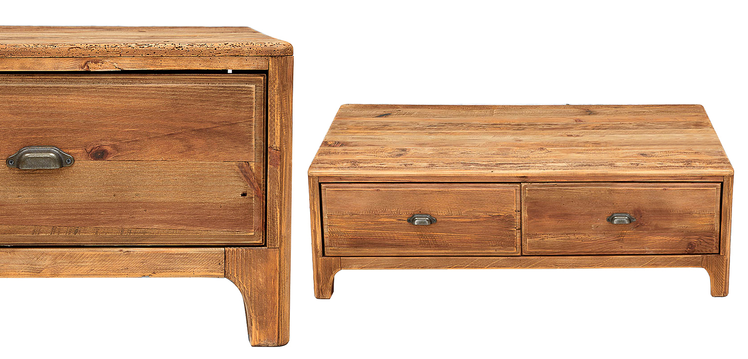 Кофейный стол из массива сосны с 4-мя ящиками Tegan Coffee Table Кофейный стол из массива сосны с 4-мя ящиками Tegan Coffee Table - Loft-Concept в Брянске