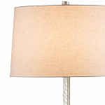 Торшер с тканевым абажуром на серебряном фактурном каркасе Thin Fakutra варинант исполнения - 1 | Loft Concept в Брянске