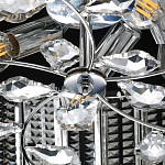 Люстра круглая на цепи цвета хром с прозрачными рельефными хрустальными пластинами Textured Glass Chandelier варинант исполнения - 9 | Loft Concept в Брянске