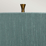 Настольная лампа с коническим дымчато-зелёным абажуром из искусственного шёлка Quintiesse варинант исполнения - 4 | Loft Concept в Брянске