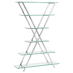 Стеллаж со стеклянными полками на стальном каркасе X-ray варинант исполнения - 1 | Loft Concept в Брянске