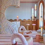 Торшер с разноцветными стеклянными цилиндрами и шарами Eclecticism  варинант исполнения - 4 | Loft Concept в Брянске