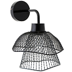 Бра с сетчатым металлическим абажуром Black Mesh Lampshade варинант исполнения - 1 | Loft Concept в Брянске