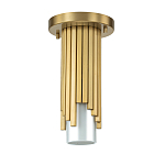 Потолочный светильник латунного цвета с цилиндрическим белым матовым плафоном Elstead Lighting варинант исполнения - 8 | Loft Concept в Брянске