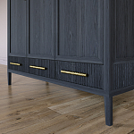 Большой Шкаф Primo Черный дуб с 3 дверьми и 3 выдвижными ящиками варинант исполнения - 6 | Loft Concept в Брянске