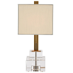 Настольная лампа прямоугольная на прозрачном основании Charm and Luxury варинант исполнения - 3 | Loft Concept в Брянске