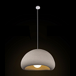 Подвесной светильник с куполообразным белым фактурным абажуром Sergey Makhno варинант исполнения - 3 | Loft Concept в Брянске